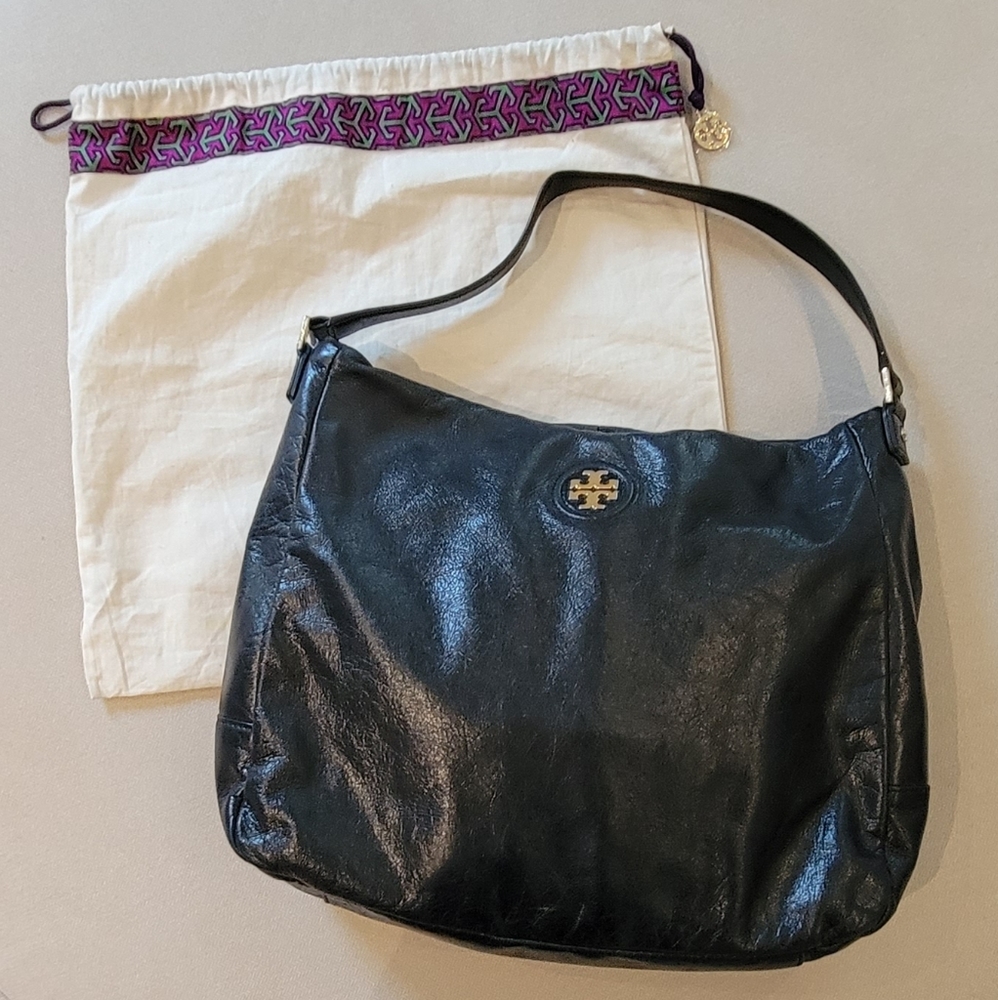 Tory Burch Black Leather Shoulder Bag